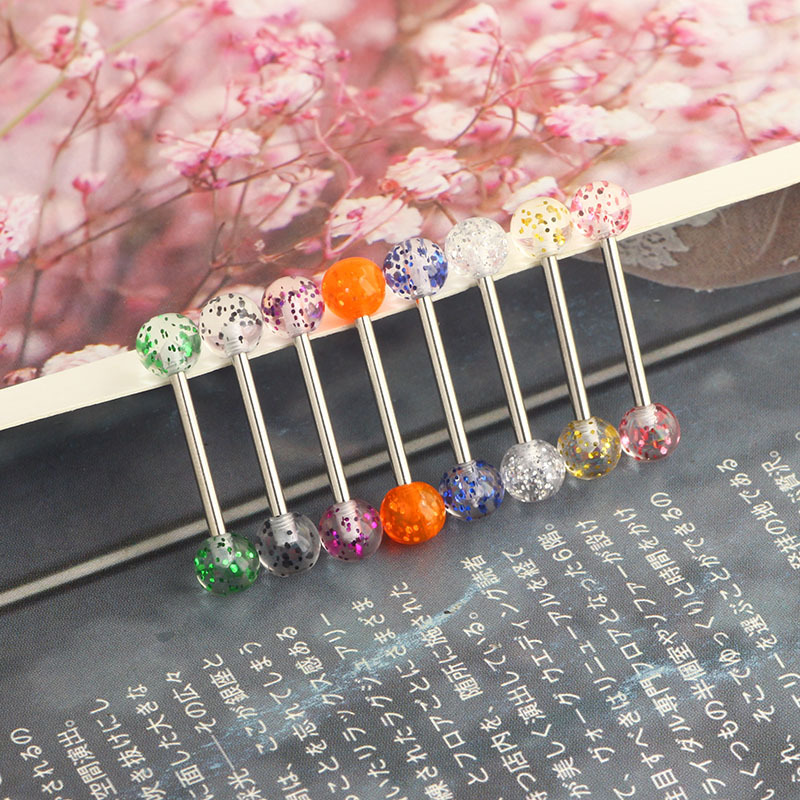 Pointed titanium steel lip stud product view