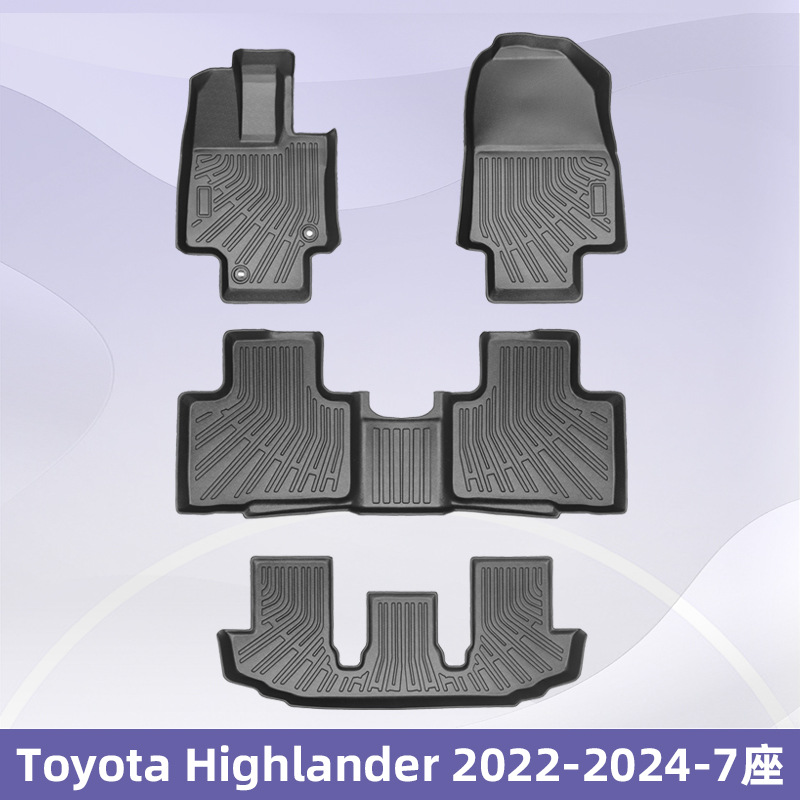 Es adecuado para Toyota Highlander 2020 - 2024 TPE almohadilla de pie 3D todo el tiempo material almohadilla del maletero