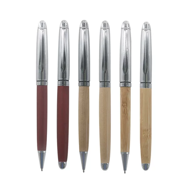2026 New Model Brass Metal Oil-Based Signature Pen Wooden Ballpoint Pen Rotating Oil-Based Wooden Business Commemorative Pen