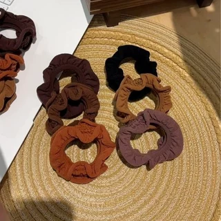 木耳边加粗加厚高弹力耐用头绳发圈高马尾不扁塌扎头发绳橡皮筋女