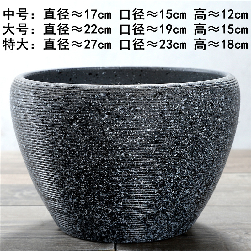 新款陶瓷花盆特大号北欧风格创意室内外发财树绿萝盆栽花盆|undefined