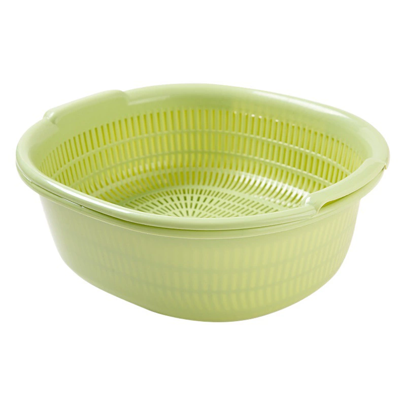 Кухонный умывальник для овощей Очень большой утолщенный двухслойный кухонный пластиковый умывальник для овощей Сливная корзина для фруктов Многофункциональный фильтр для воды