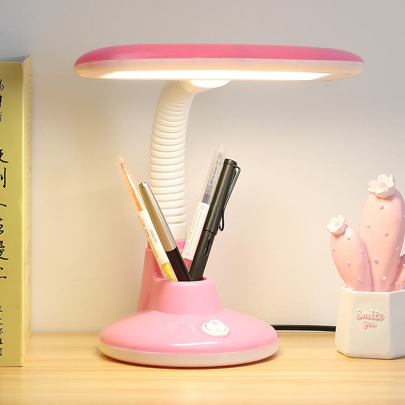 Led Eye-Protecting Desk Lamp for Primary School Students, Cute Study Dormitory Bedroom Pen Holder, Plug-In Children's Reading Lamp Led Eye-Protecting Desk Lamp for Primary School Students, Cute Study Dormitory Bedroom Pen Holder, Plug-In Children's Reading Lamp