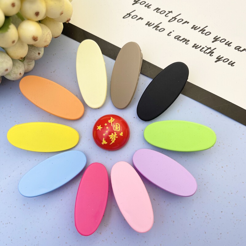 Candy color duckbill clip macaron Oval hairpin hair accessories frosted jewelry accessories shark clip egg clip rubber paint new Candy color duckbill clip macaron Oval hairpin hair accessories frosted jewelry accessories shark clip egg clip rubber paint new