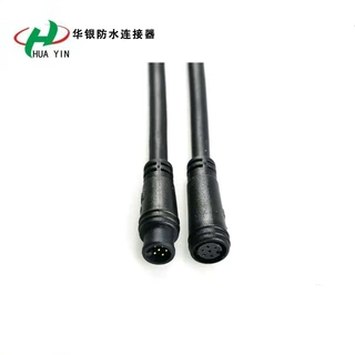 M7 6芯连接器 6芯公母连接线 传感器连接线 6p公母接头对插线