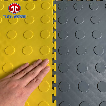 加厚款片状钢板纹汽修用地板汽车维修修理厂车间地胶垫板防滑