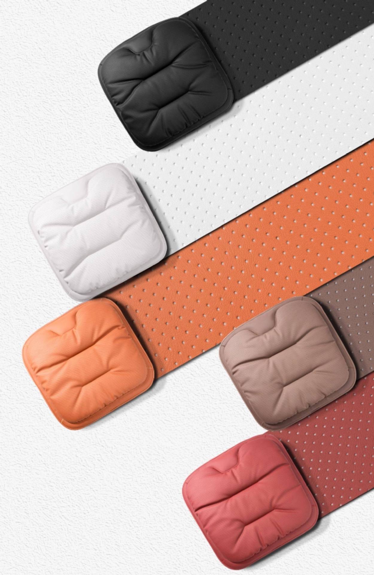 High-end Nappa leather car seat cushion, universal for all seasons, single-piece ventilated breathable seat protector, summer cooling pad