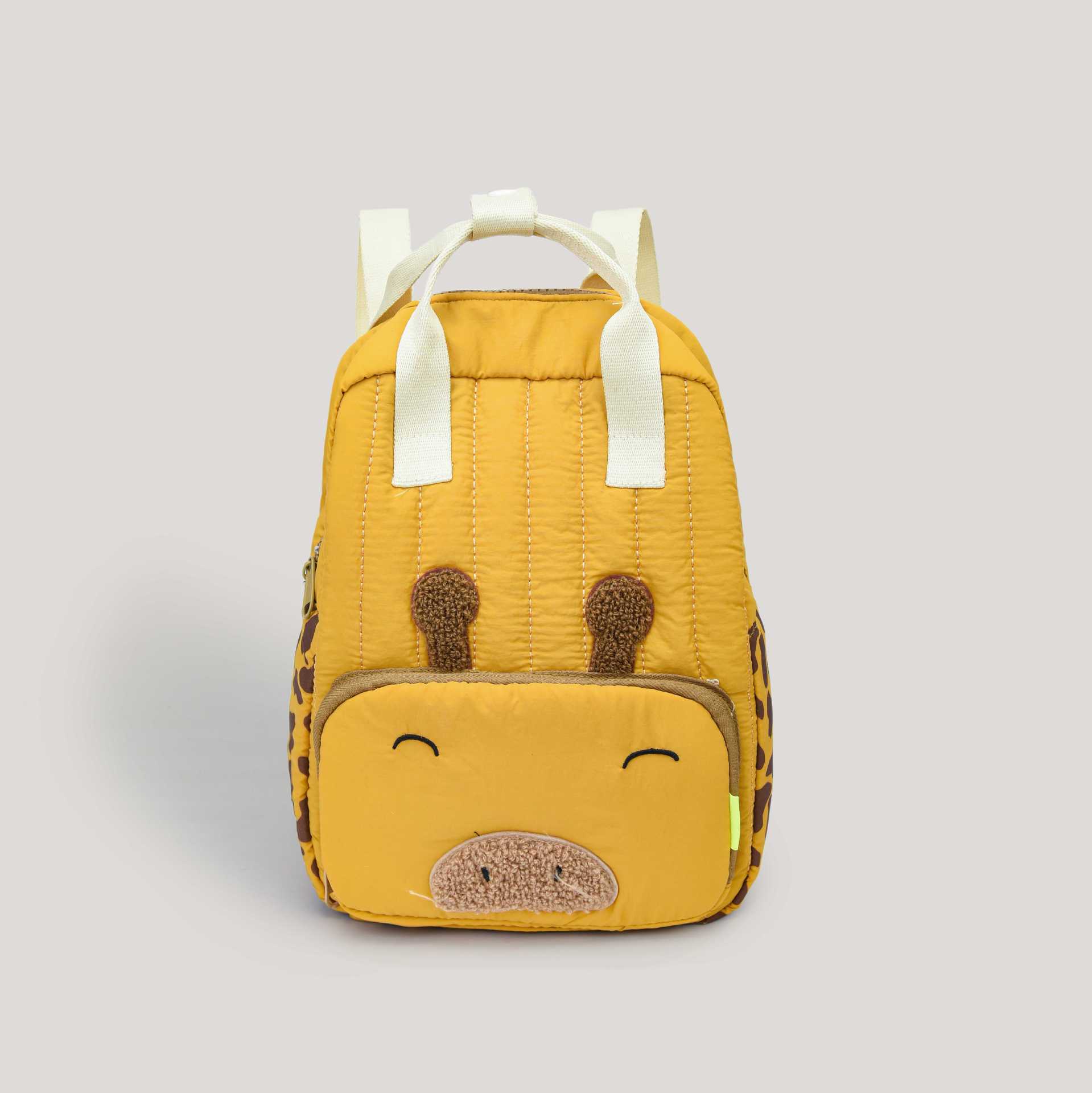Cross-Border 2026 New Model Yellow Giraffe Embroidered Daily Travel Children's Unisex Kindergarten Backpack