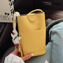 2025新品批发简约休闲百搭手机包时尚荔枝纹质感通勤洋气斜挎女包