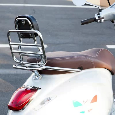 GTS300, GTV6 modified foldable – Motorcycle tail - spring-sprint-folding-shelf-silver-high-quality-compatible-with-original-rear-guardrails