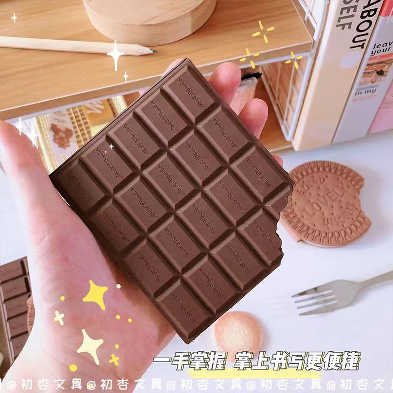 Forma de chocolate cuaderno fragante barra de notas estudiante de alto aspecto galleta forma cuaderno creativo pequeño cuaderno