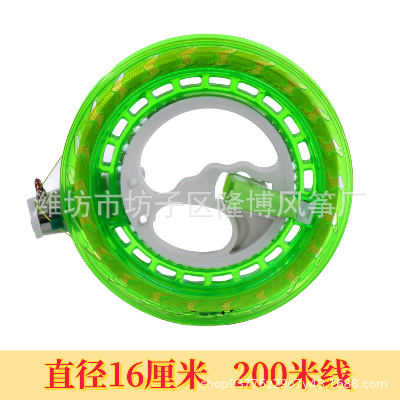 Carrete de cometa con línea al por mayor rueda azul de mano rodamiento de bolas de cristal rueda silenciosa fabricante de equipos de vuelo en stock