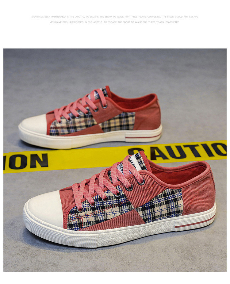 European canvas shoes men's low-top summer breathable 2023 new light luxury casual shoes trendy versatile plaid board shoes_voghion.com