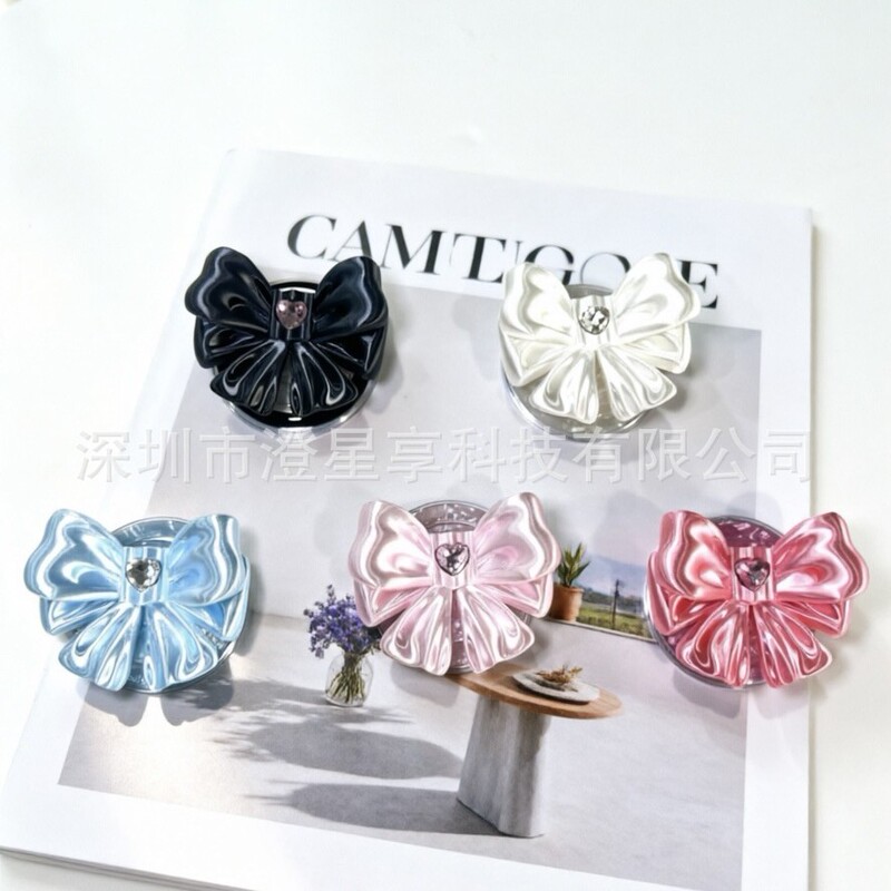 3D Silk Rhinestone Bow Suitable for Magsafe Magnetic Stand with Super Strong Adsorption, Extendable Desktop Airbag for Women 3D Silk Rhinestone Bow Suitable for Magsafe Magnetic Stand with Super Strong Adsorption, Extendable Desktop Airbag for Women