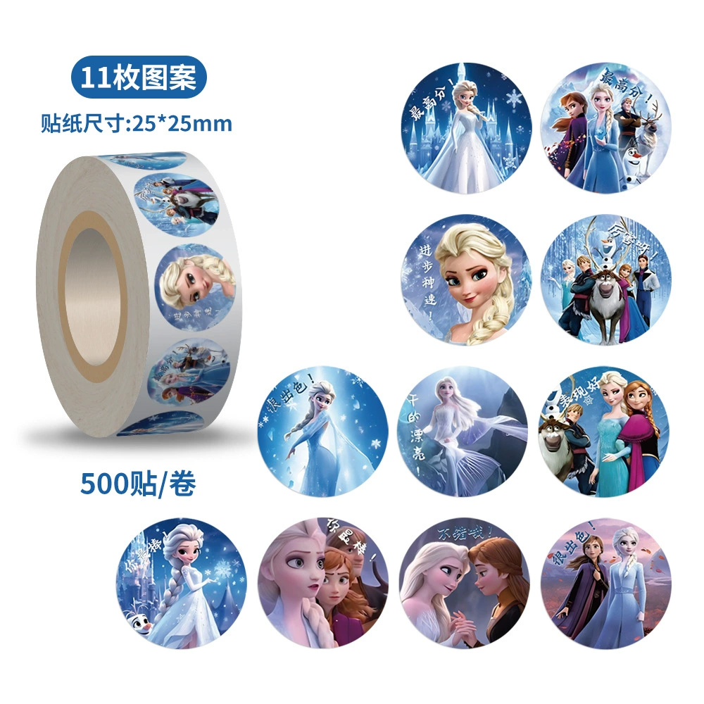 Руководство, наклейки принцессы Эльзы, наклейки принцессы Эльзы с героями мультфильмов, детские награды, канцелярские наклейки «Холодное сердце»