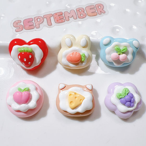 Resin accessories wholesale diy handmade material shoe flower cream glue stationery stickers headdress food play cream fruit cake
