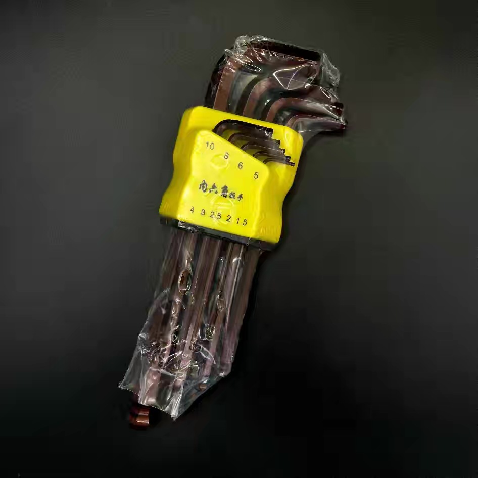 Conjunto de llave de acero de aleación hexagonal S2 de alta calidad, herramienta especial de conjunto de llave S2 con cabeza plana de bola de grado industrial