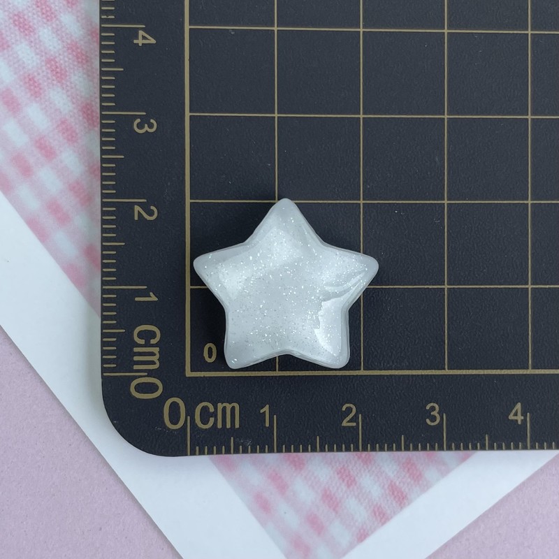 氷透五芒星キャンディー色樹脂星部品diy手作りクリームゴムアクセサリーヘアピン材料|undefined