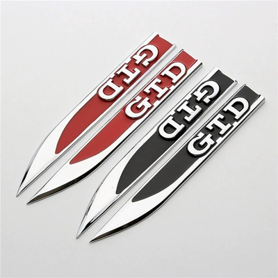 Car logo air vent sticker, personalized car - standard-black-gtd-1-pair-of-metal-leaf-blade-knives