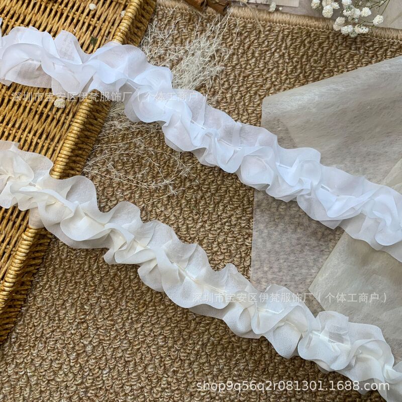 In-Stock 5cm Double-Layer Gauze Three-Dimensional Ruffle Lace Clothing Doll Clothes DIY Crop Accessories Toy Skirt Lolita Sleeves