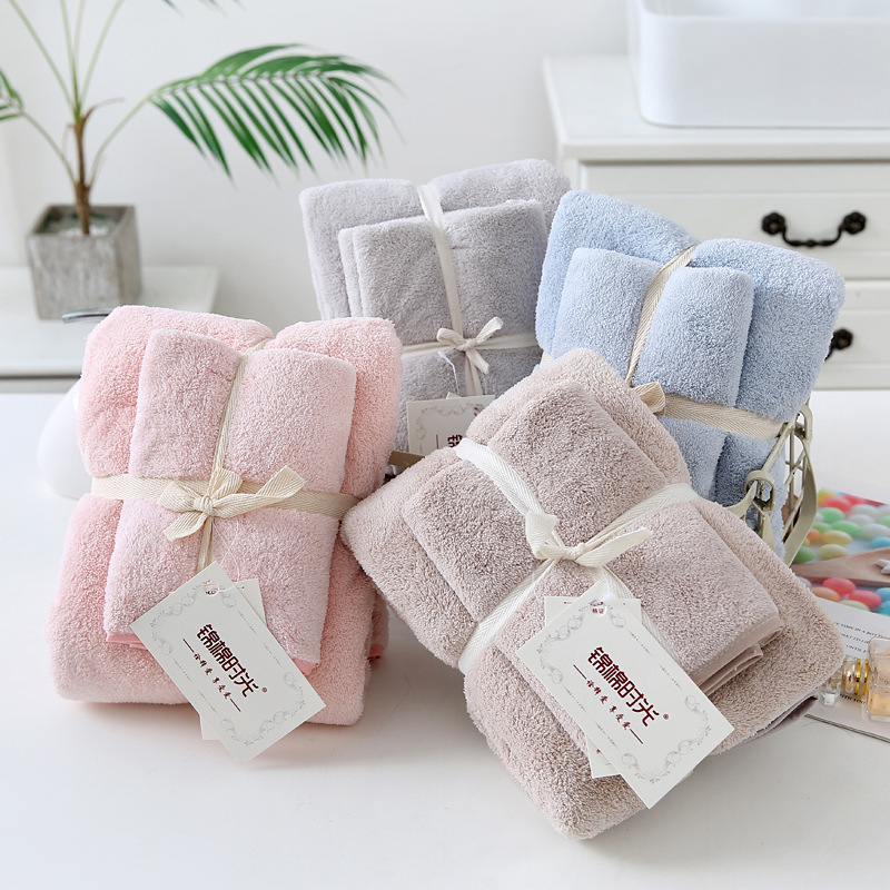 (Towel + bath towel) set towel-off white