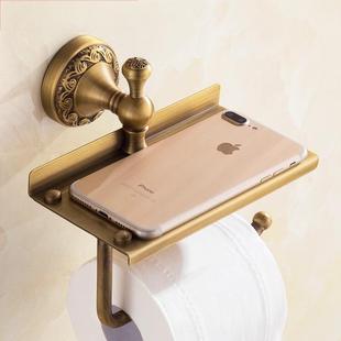 European Antique All-Copper Tissue Box Bathroom Retro Punch-Free Tissue Holder Roll Paper Box Toilet Paper Box Toilet Paper