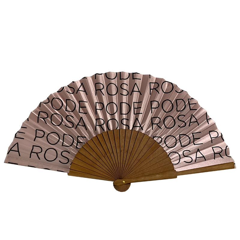 Fan publicitario, fábrica de madera, ventilador plegable, ventilador de madera español, ventilador plegable de regalo