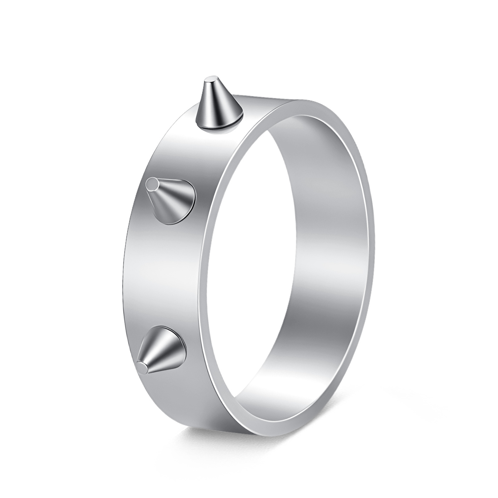 Europa y América punk estilo anti-Lobo anillo 3 uñas de defensa de emergencia anillo 6mm galvanizado hombres y mujeres pareja joyería