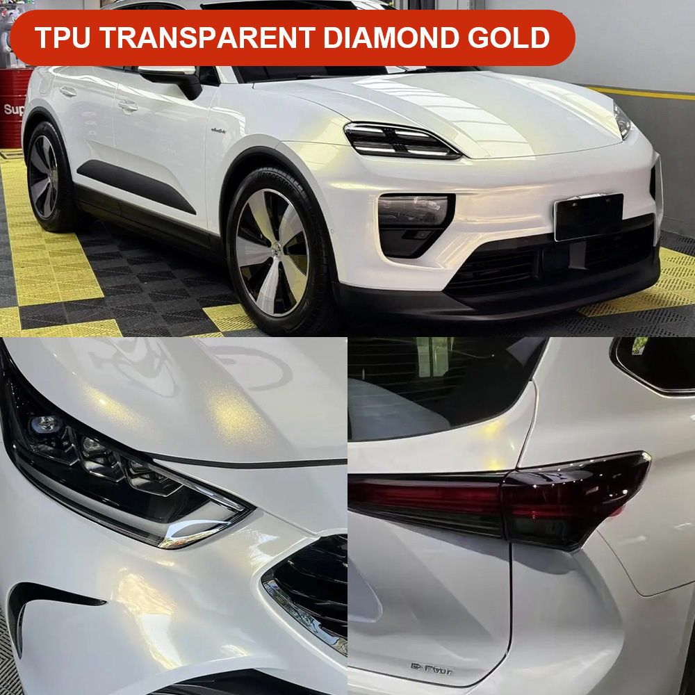 Axxpel Transparent Diamond Gold Tpu Car Paint Color-Changing Protective Film Ppf Heat Repair Scratch Protection