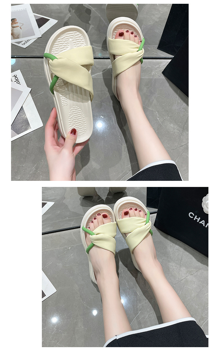 Women's Casual Vacation Solid Color Round Toe Slides Slippers display picture 11