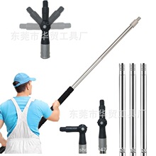 可180度旋转头油漆滚筒接杆万向夹加长擦窗器水槽清洁工具伸缩杆