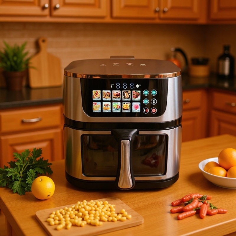 2025 New Air Fryer Household Large Capacity French Fries Machine Multifunctional Electric Fryer