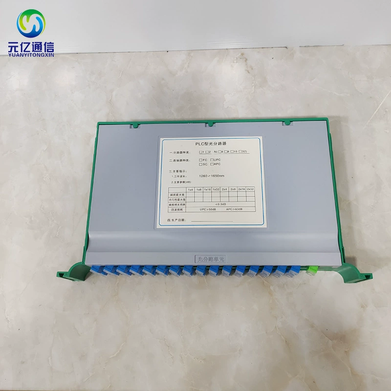 Сплавленное волокно диск сплиттер высокой вставки низкие потери 1 минута 32 лоток PLC лоток сплиттер