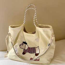 南风Chio2nd原创 快乐旅行托特包包女大容量帆布包手提单肩斜挎包