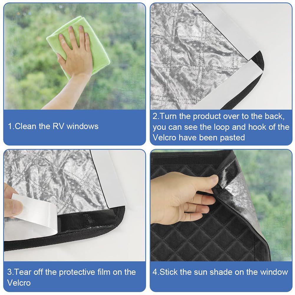 Cross-Border Rv Blackout Aluminum Foil Window Foldableable Sunshade Travel Camping Style Side Shield Suitable for Rv Car Sunshade