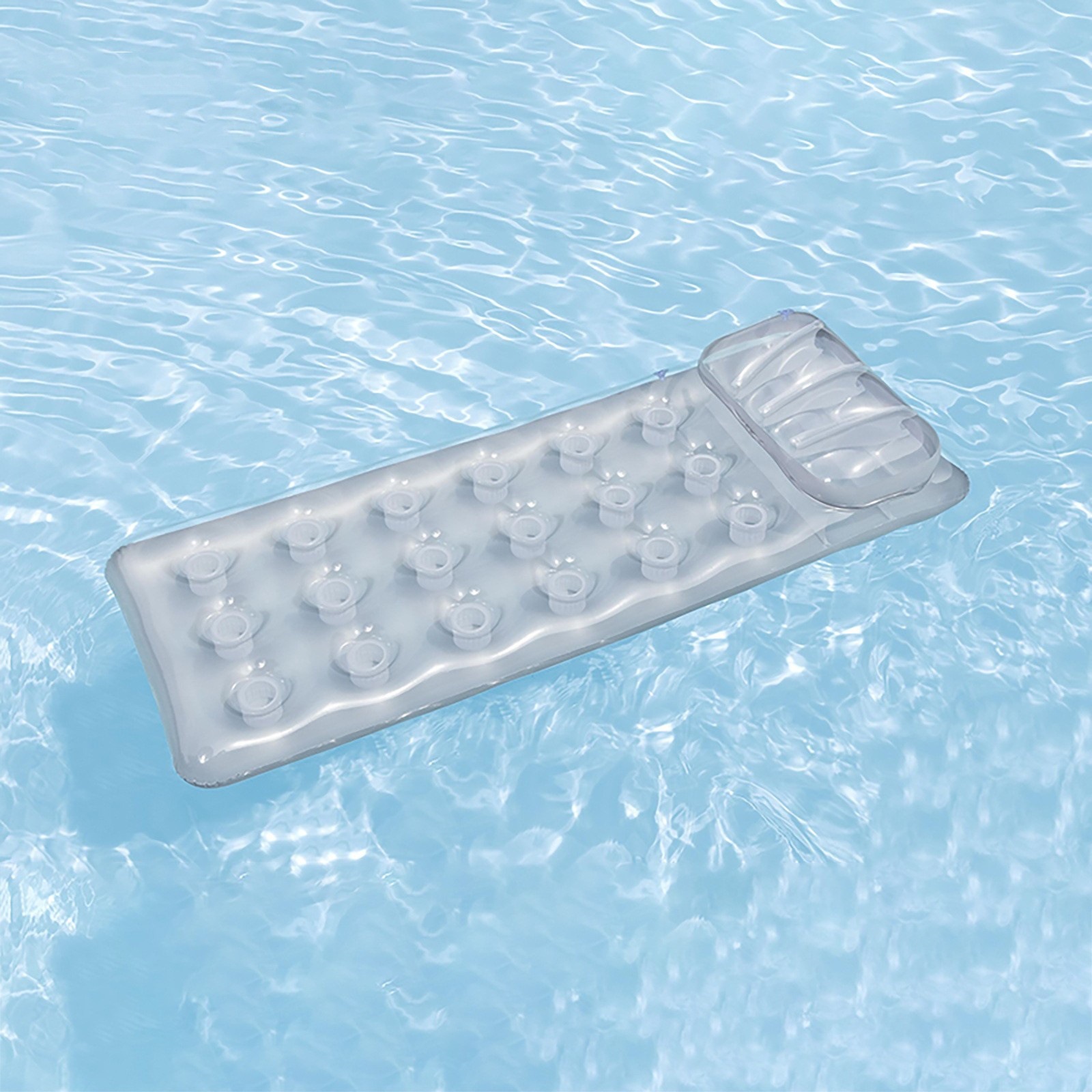 Bestway43024 18-hole fashion pillow floating row floating bed single thick inflatable bed swimming ring recliner