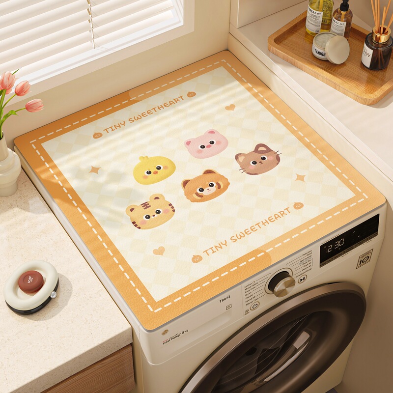 Drum Washing Machine Dust Cover Countertop Top Waterproof Sun Protection Cover Double Door Refrigerator Freezer Bedside Table Cushion