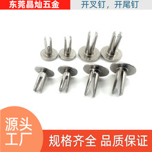 供应开叉钉两脚钉 分叉钉 拉杆箱铆钉 箱包五金配件批发生产