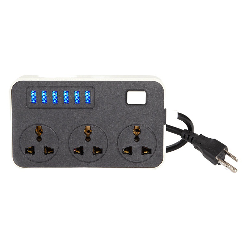 Enchufe de exportación de comercio exterior con USB hogar multi-funcional estándar británico estándar europeo fila enchufe poroso con interruptor socket Placa de cableado