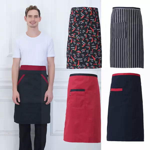 Chef Work Apron Half Apron Women Hotel Restaurant Kitchen Chef Hotel Hotel Apron Wear Waist Men