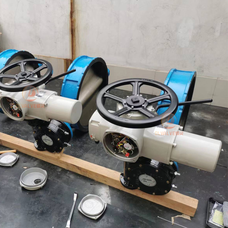 1米口径中线结构电动蝶阀 D971X-16C铸钢材质对夹阀门DN1000