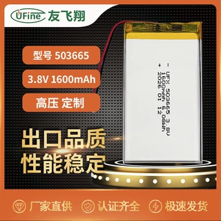 UFX503665 3.8V 1600mAh 高级医疗设备 电子书产品可定制尺寸电池