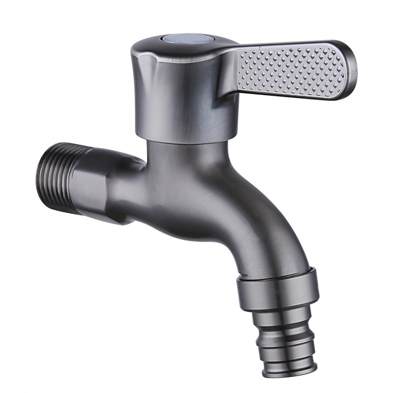 The gun grey washing machine faucet is 4-inch thickened single-cooling splash-proof, and the mop sink is lengthened details Picture