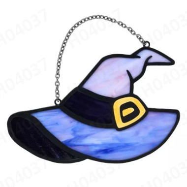 Nuevos productos transfronterizos Halloween magia sombrero atmósfera patio partido plano 2D pared decoración colgante