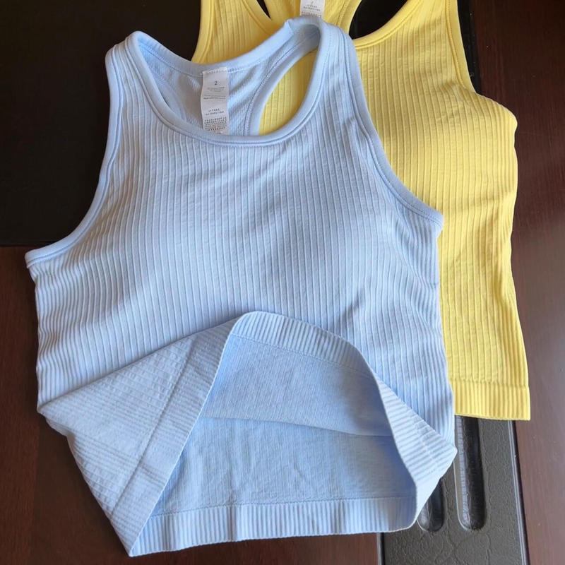 Ebb Sports Vest with Threaded Chest Pads, Yoga Clothing, Breathable, Quick-Drying, Outerwear, Running Training, Fitness Clothing Tops for Women