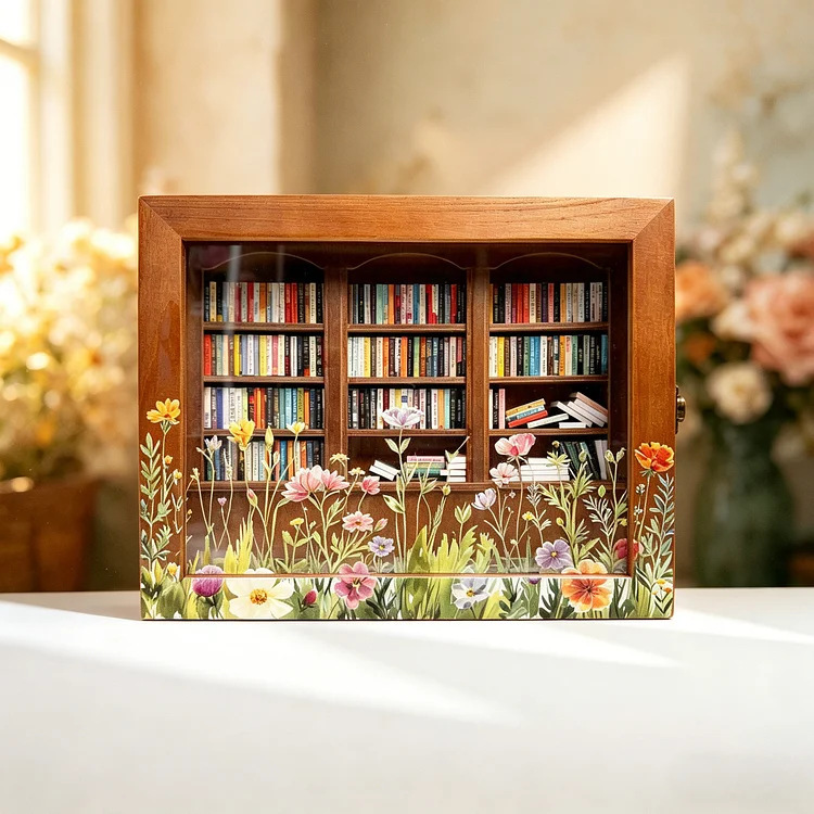 Cross-Border New Product Shake Away Your Anxiety Floral Anti-Anxiety Bookshelf Ornament Stress-Relief Gift