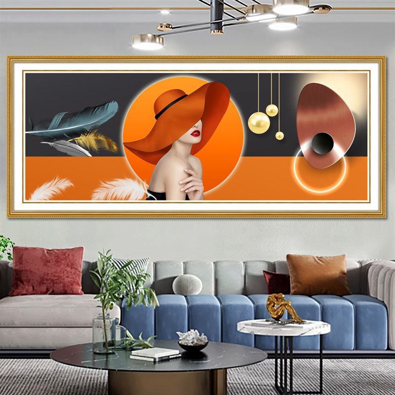 Modern Accessible Luxury Living Room Decorative Painting Self-adhesive Abstract Geometric Sofa Background Wall Simple Mural Scandinavian Creative Hanging Painting