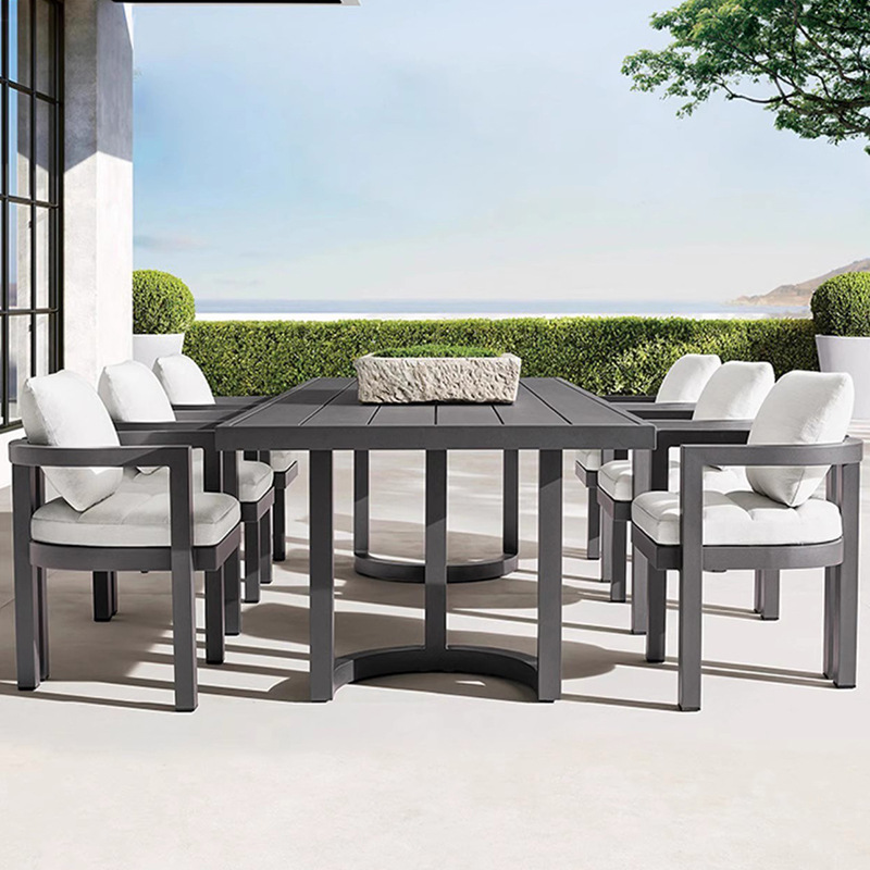 Mesa y silla de teca al aire libre ocio patio jardín al aire libre anticorrosión silla de madera maciza impermeable a prueba de sol mesa redonda muebles al aire libre