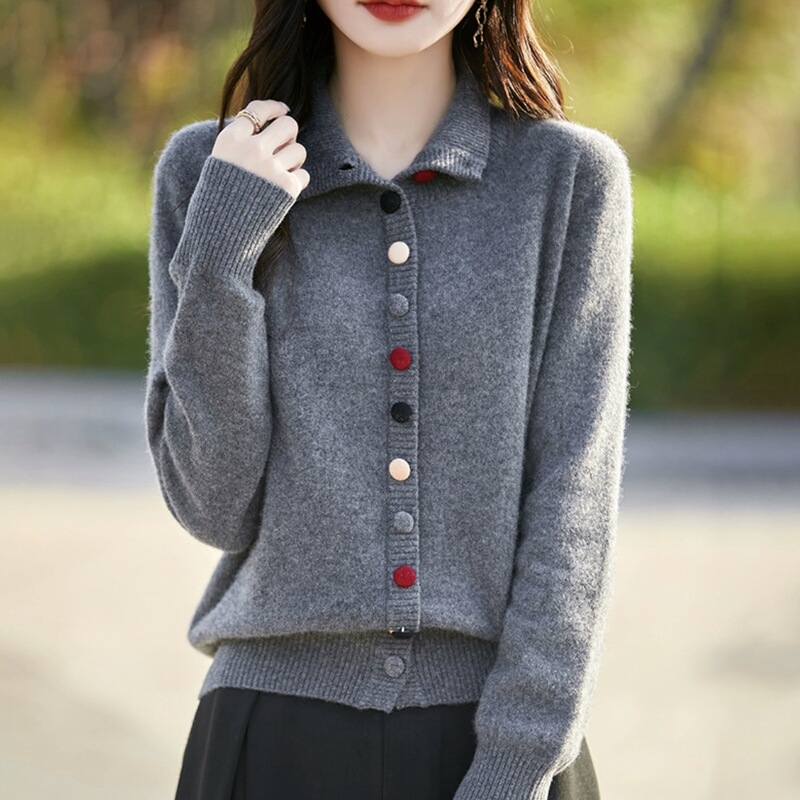 French-Style Colorful Button Faux Cardigan for Women, 2025 New Pullover Knit Warm Sweater French-Style Colorful Button Faux Cardigan for Women, 2025 New Pullover Knit Warm Sweater