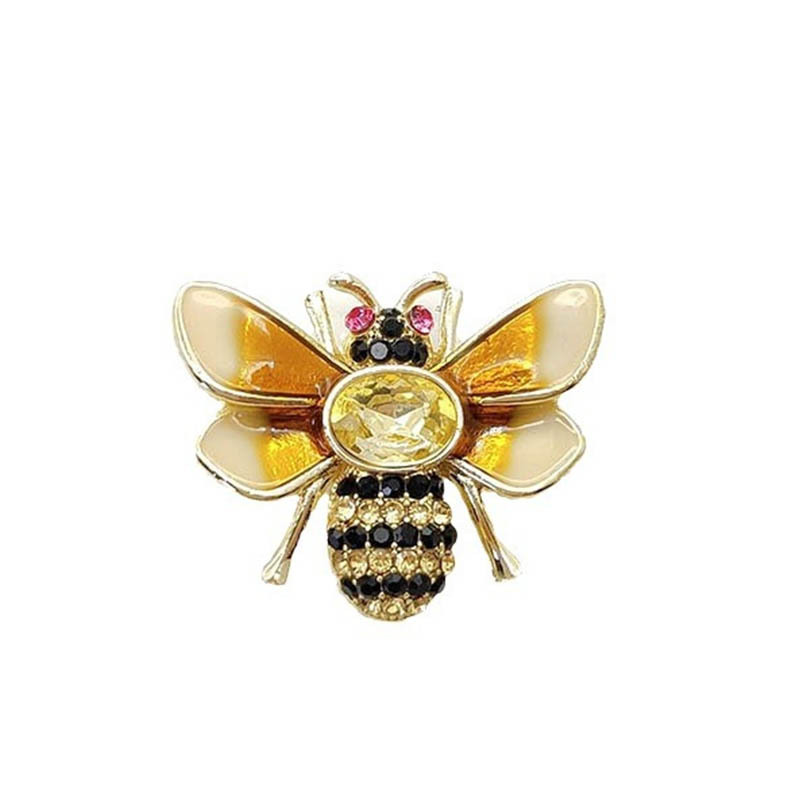 Temperamento de alta calidad pequeño broche de abeja retro encantador nicho flor de pecho exquisita moda animal pin accesorios de ropa mujer